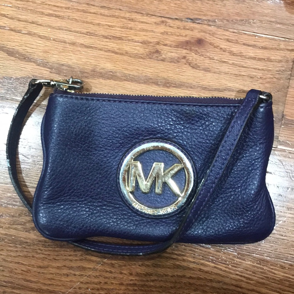 SOLD Michael Purple clutch wristlet